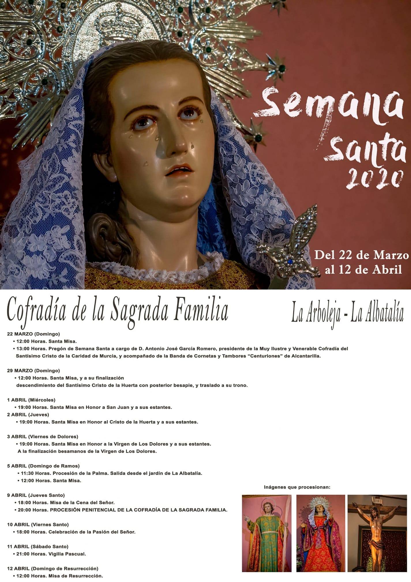 Semana Santa en La Albatalía 2020 La Albatalía